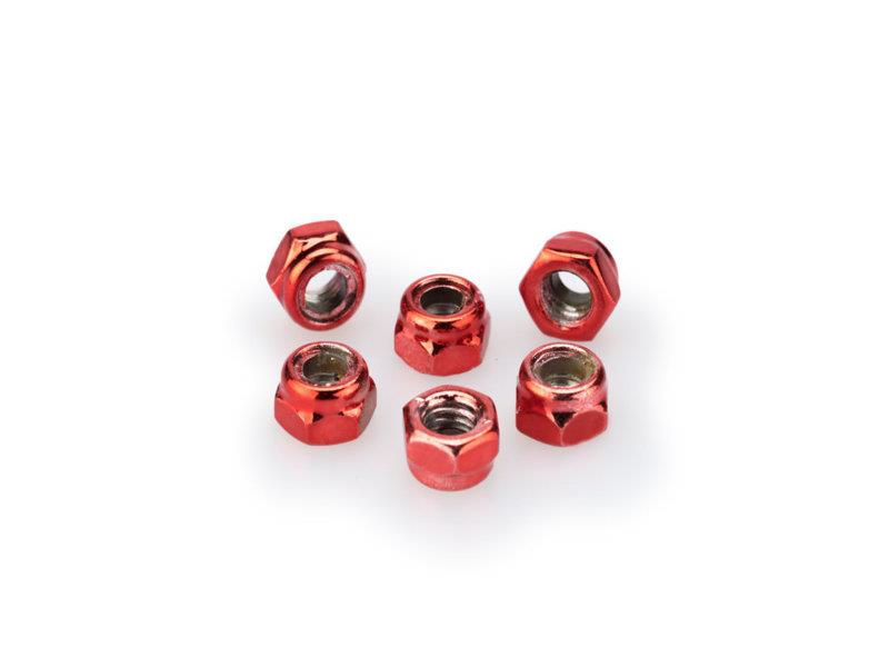 PUIG M5 Locknuts x 6 Red Universal 0735R