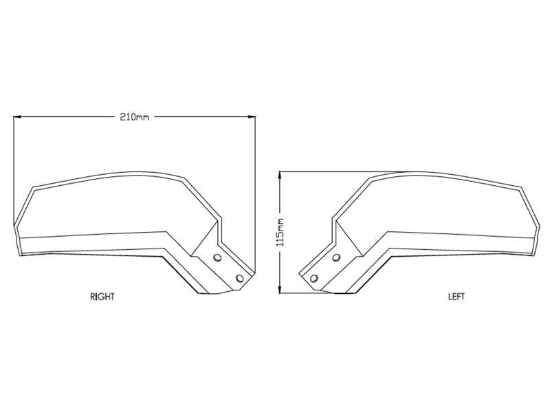 PUIG Handguard Extension Light Smoke for Yamaha Tracer 900/GT 18-20 9727H