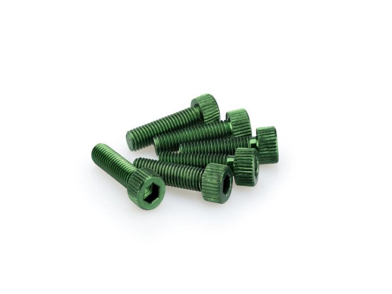 PUIG M5 30mm Allen Screws x 6 Green Universal 0473V