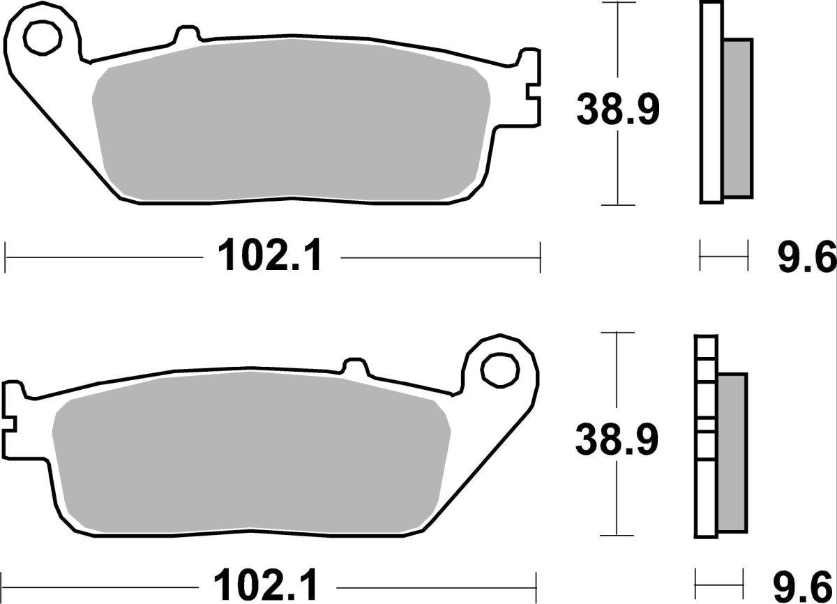 Sbs RST Brake Pads For Honda CL 500 1994-2024 Sintered Metal Set 700RST