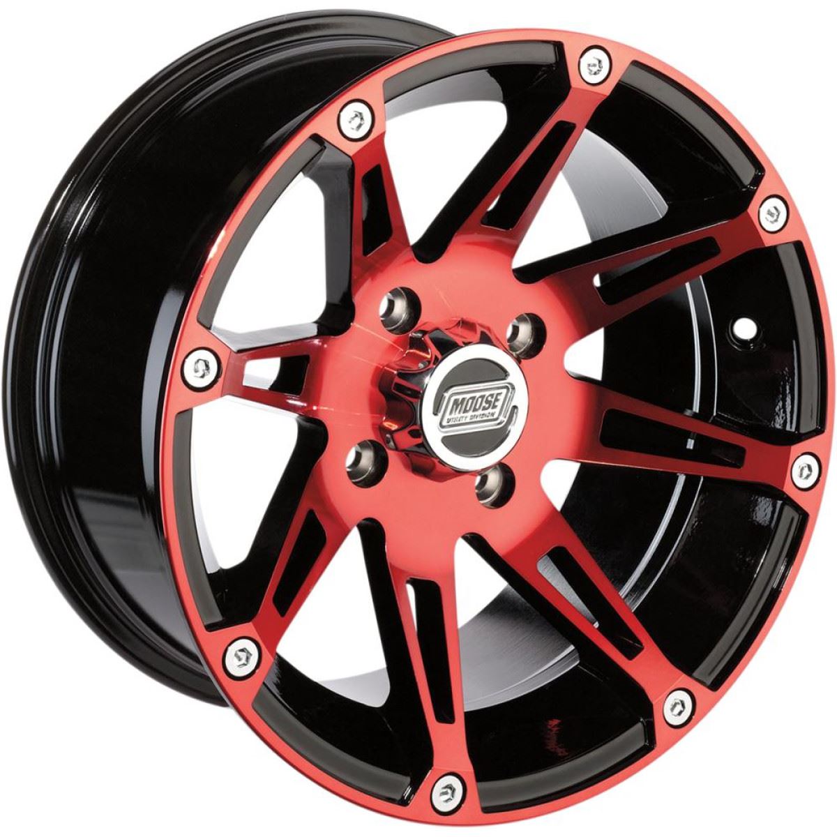 Moose Utility 387X Red 12X8 4/156 4+4 Alloy Quad UTV Wheel