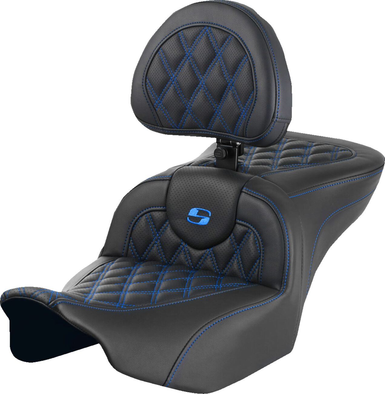 Saddlemen Roadsofa Seat With Backrest For HD FLRTXSE 1977 23-24 823-07-182B1