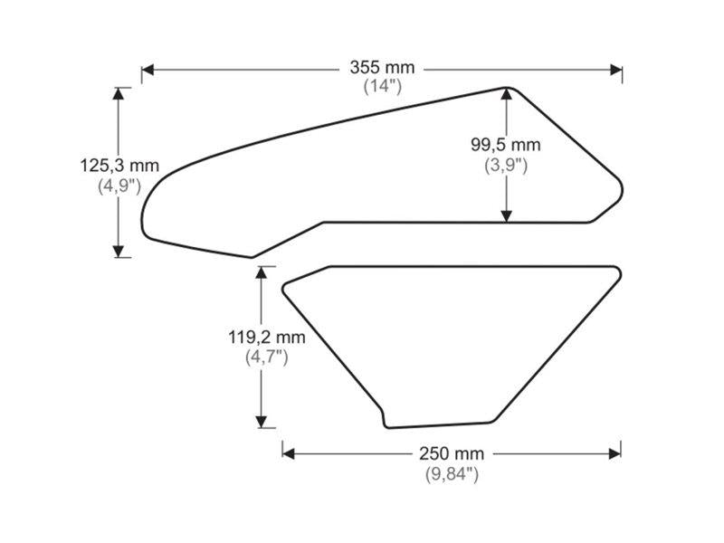 Puig Side Tank Pad Protector Black 0446A