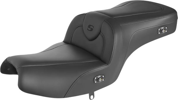 SADDLEMEN Roadsofa™ One-Piece Seat Black Heated Without Backrest I20-06-187HCT