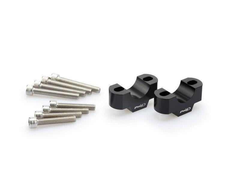 Puig 20mm Handlebar Risers For 29mm Bars Black 7642H