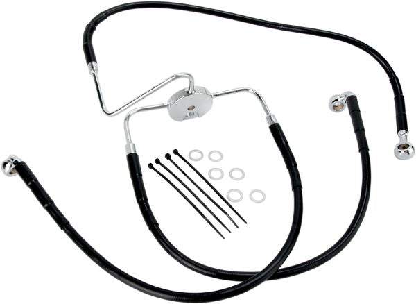 Drag Specialties Steel Brake Line Kit For Harley FXDL 1450 1996-2000 640116-BLK