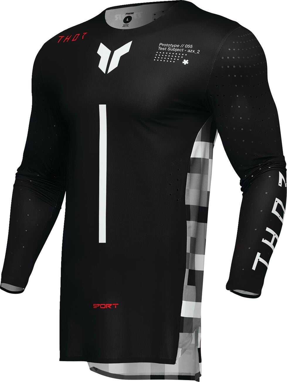 THOR SPORTMODE Riot Jersey BLACK/RD 2024 Model