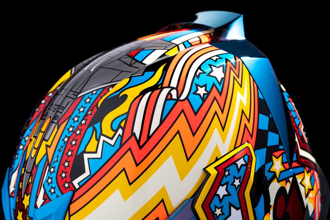 ICON Airflite™ Fly Boy Motorcycle Helmet BL 2024 Model