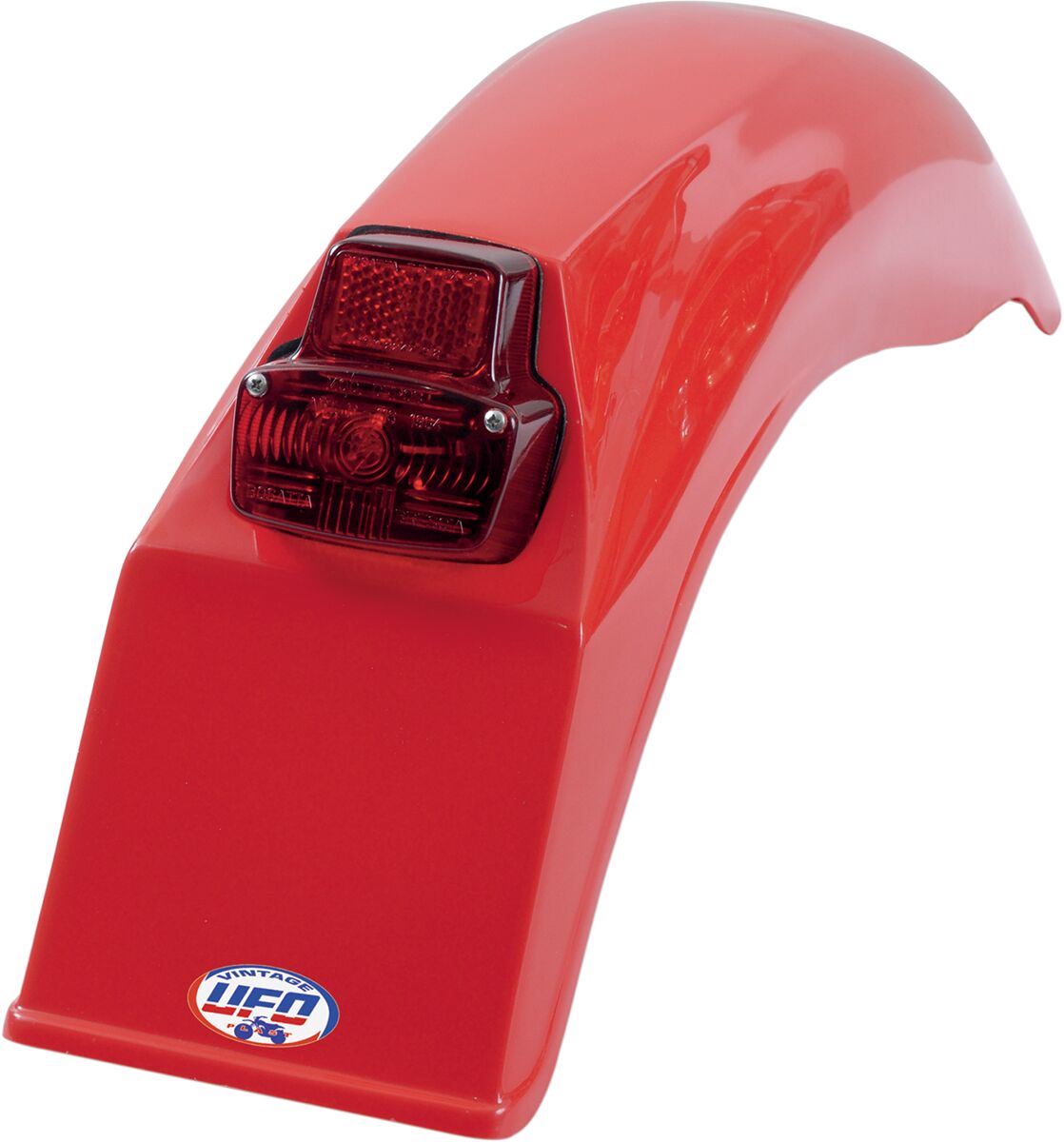 UFO VINTAGE UNI ENDURO REAR FENDER W/ TAILLIGHT (79-89) RED ME08026B