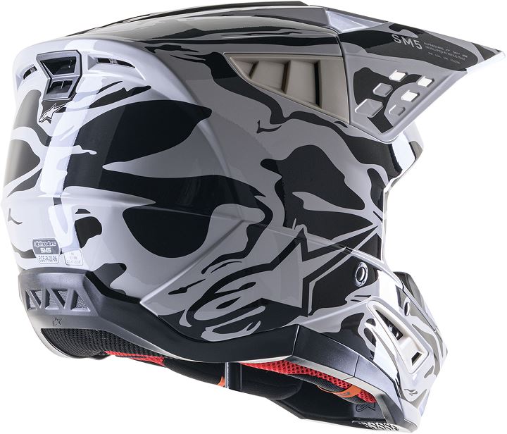 ALPINESTARS Supertech M5 MX Helmet WHITE & BLACK