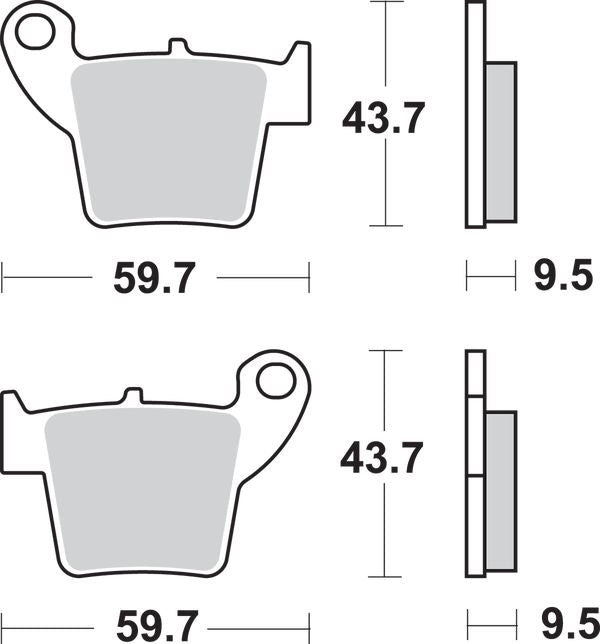Sbs SI Offroad Sintered Brake Pads For Honda CRF 150 R 2002-2026 Set of 2 777SI