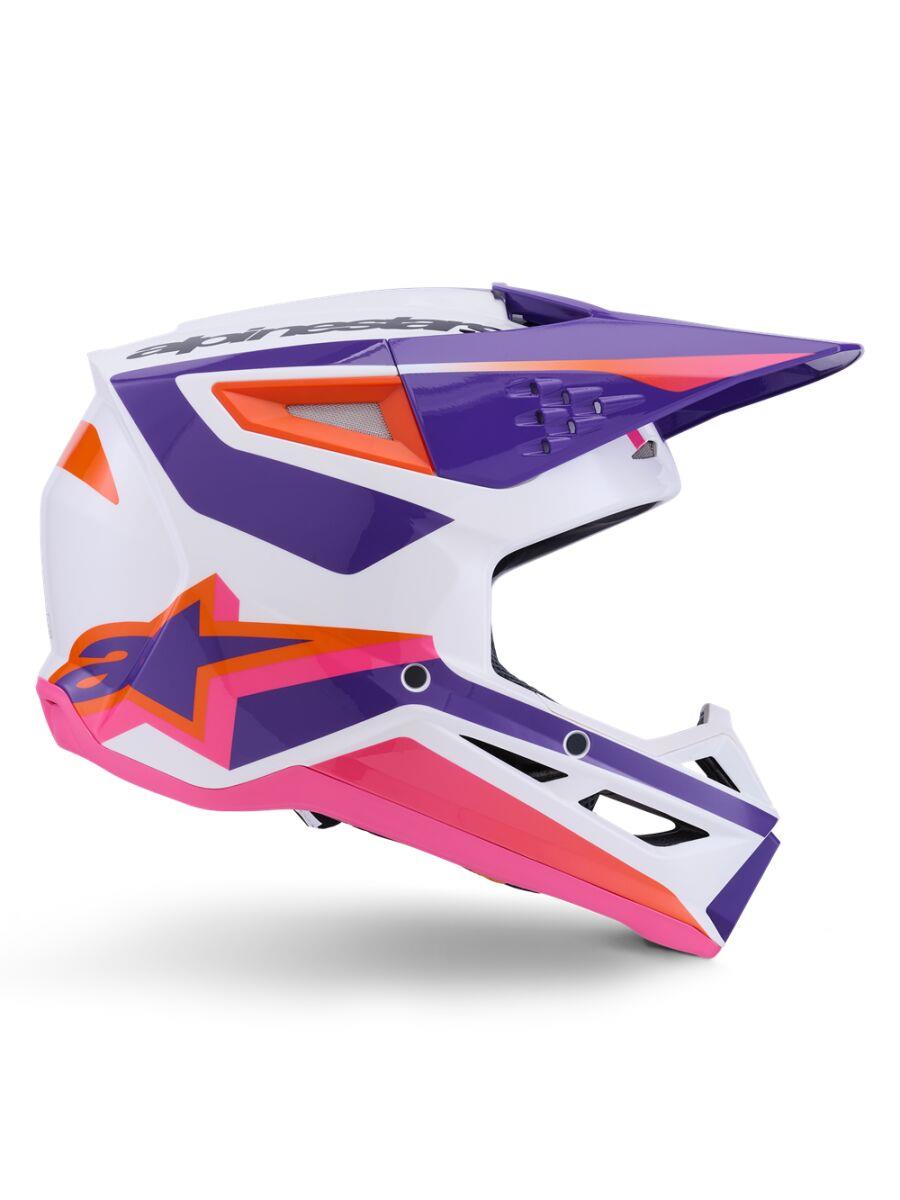 ALPINESTARS SM3 Heat Helmet WHT/PU/PINK 2025 Model