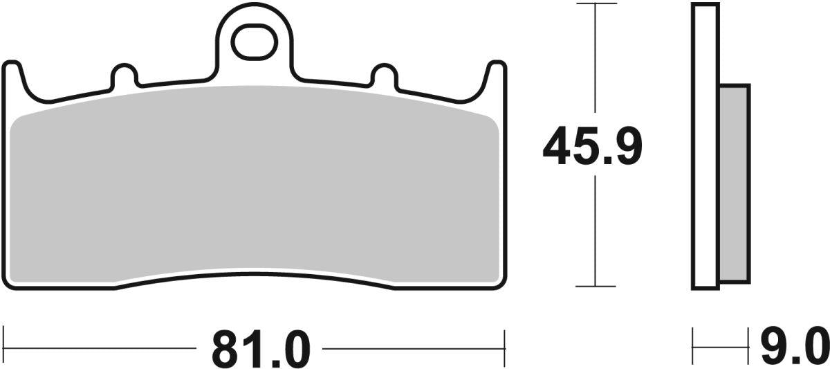 Sbs HF Street Ceramic Organic Brake Pads For BMW K 1600 B 2001-2024 778HF