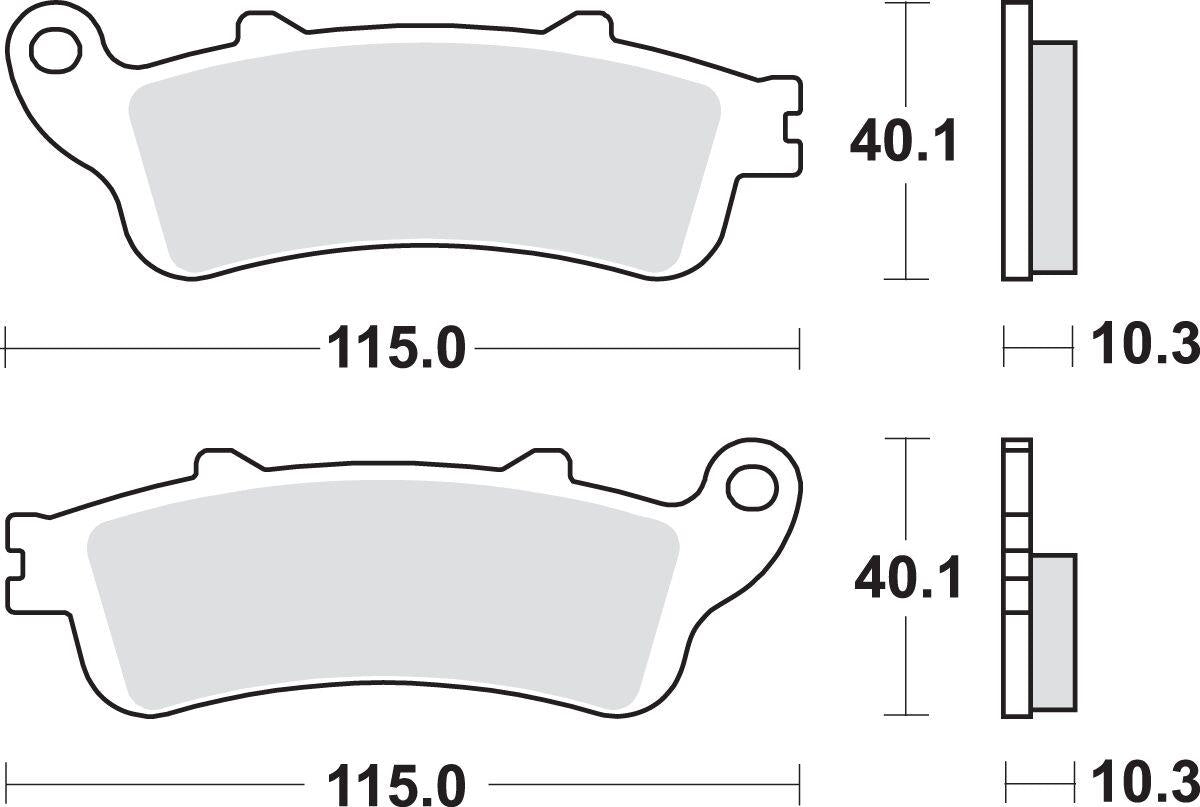 Sbs LS Street Excel Sintered Rear Brake Pads For Honda GL 1800 2001-2017 880LS
