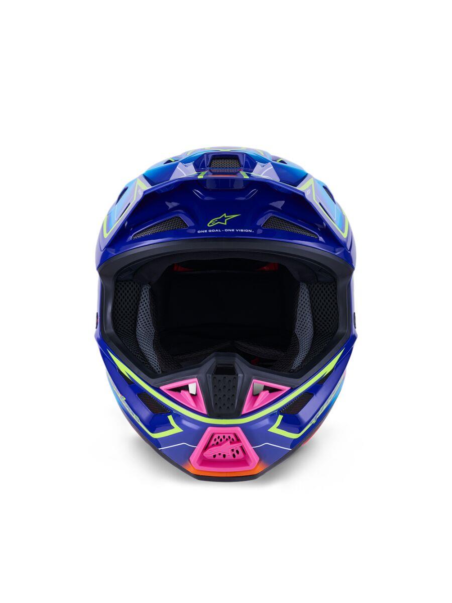 ALPINESTARS SM7 Cast Helmet BLU/YL/PINK 2025 Model