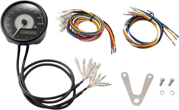 Daytona Black Meter ODO 0-99.999 km/miles Stepping Motor E-marked Speedometer 87790