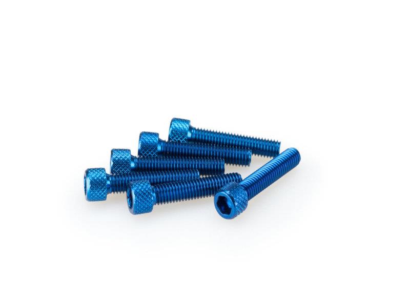 PUIG M5 30mm Allen Screws x 6 Blue Universal 0258A