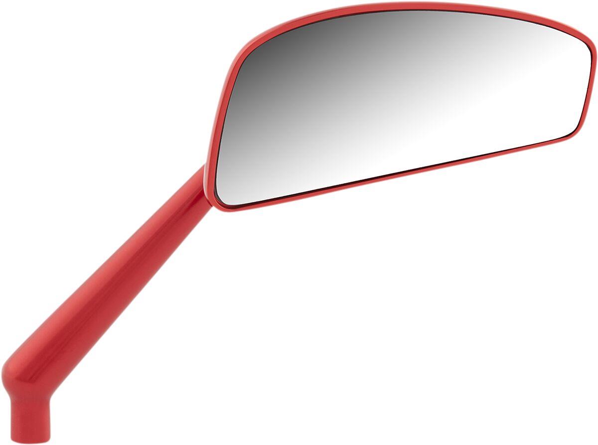 Arlen Ness Tearchop Mirror Right Red Billet Aluminium Teardrop Side View 510-019