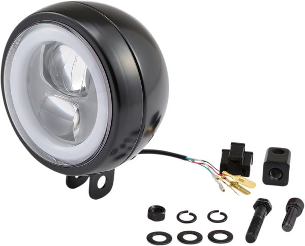 Daytona LED Driving Light Black Bracket Mount ECE Approved Headlight Capsule 88635