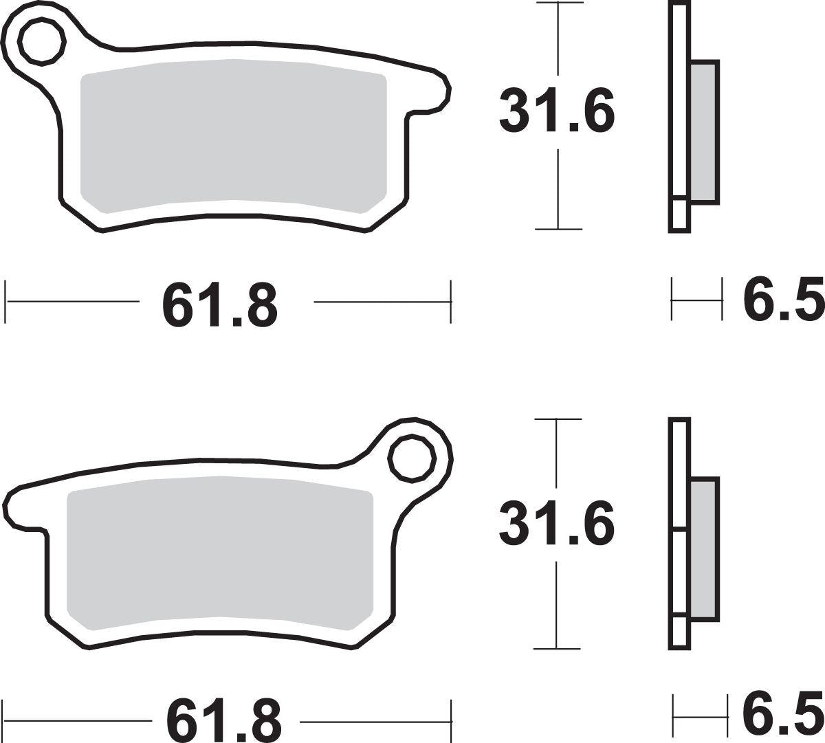 Sbs SI Offroad Sintered Brake Pads For KTM SX 65 2002-2022 Set of 2 783SI