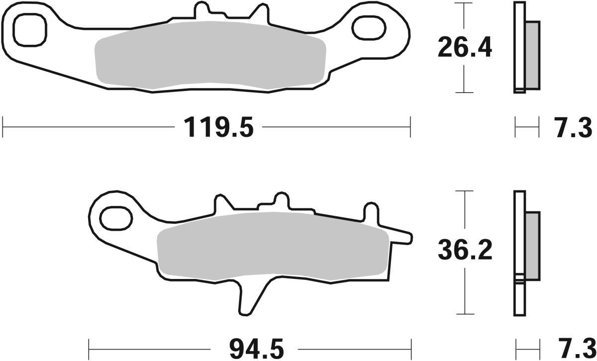 Sbs SI Offroad Sintered Brake Pads For Kawasaki KX 112 1997-2022 726SI