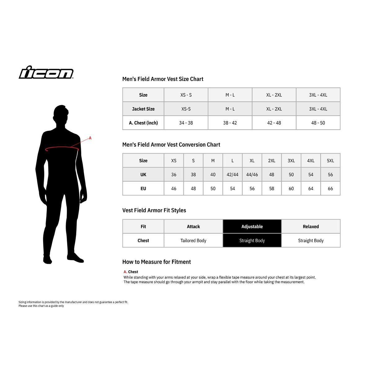 ICON Field Armor 3™ Motorcycle Vest Black 2023 Model