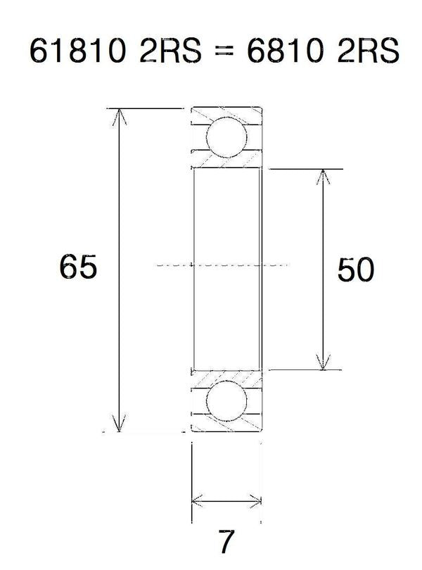BLACK BEARING Bearing B3 50X65X7MM UB-6810-B3