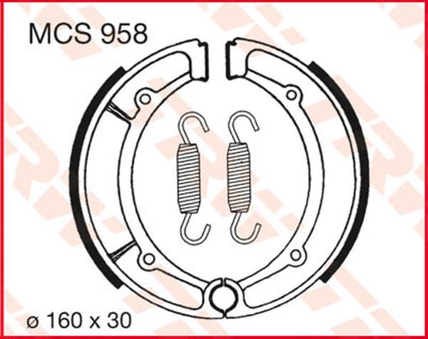 Trw Brake Shoes For Yamaha YFM 350 A 2x4 1976-2016 Set MCS958
