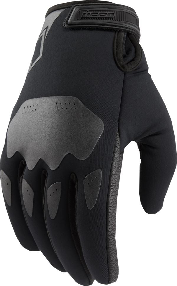 ICON Hooligan Insulated CE Motorcycle Gloves Black 2023 Model