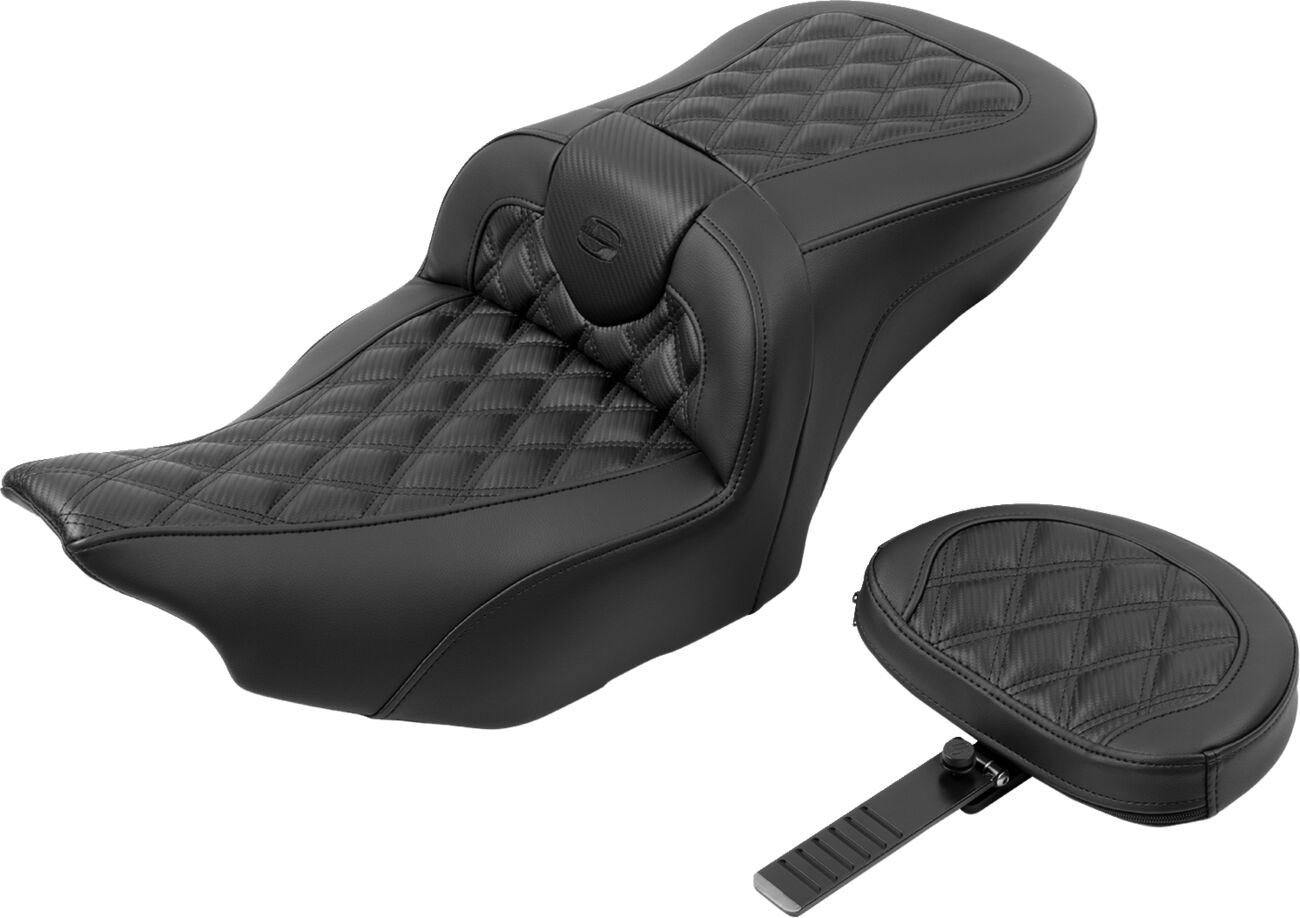 Saddlemen Roadsofa Stitch Seat With Backrest For HD FLTRXSE 1977 23-24 823-07-206B0