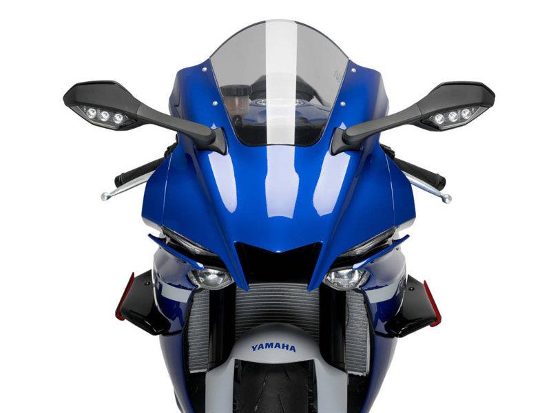 PUIG Sport Downforce Spoilers Black for Yamaha YZF R1/M/Race 20-25 20297N