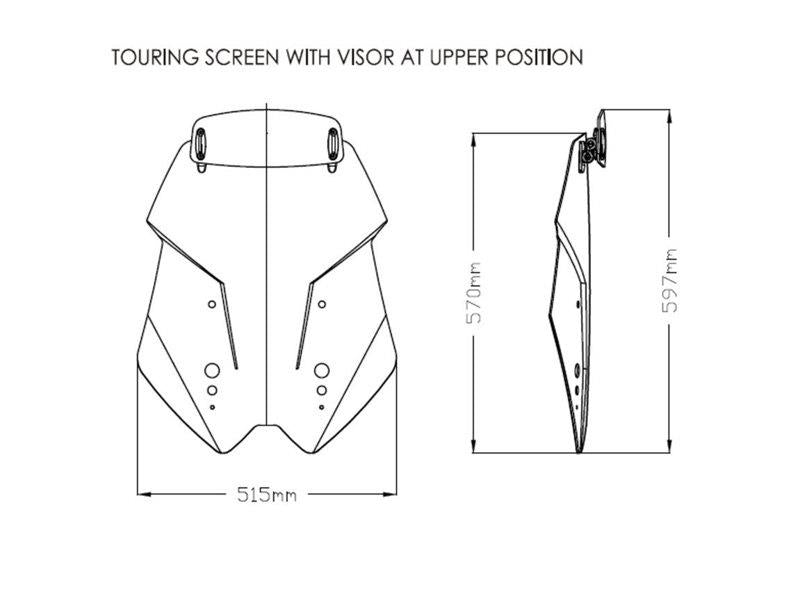 Puig Touring Screen With Extender Light Smoke 20141N