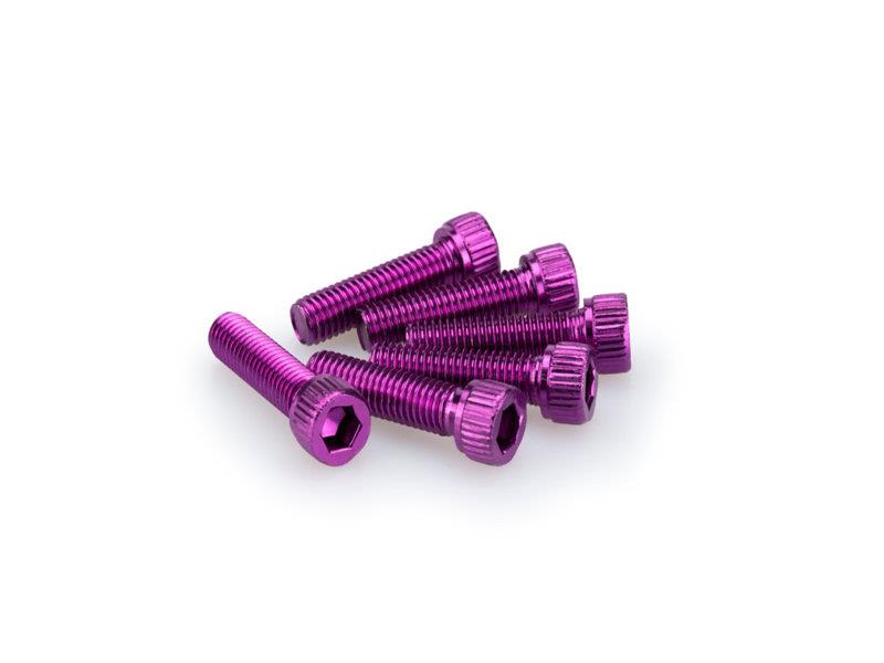 PUIG M5 30mm Allen Screws x 6 Purple Universal 0473L