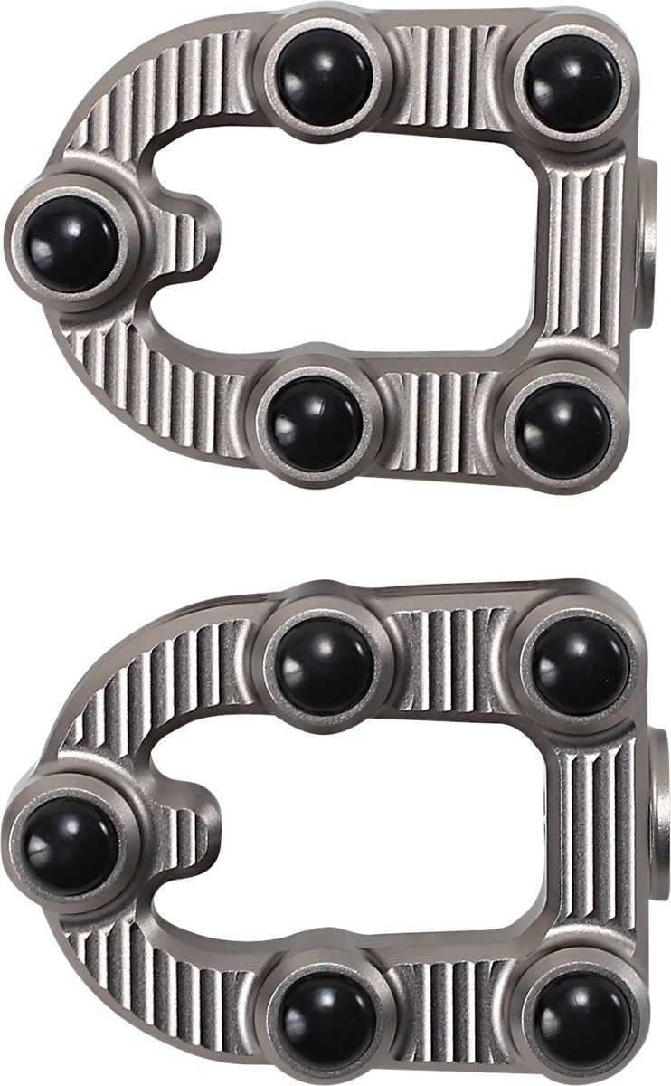 Arlen Ness MX Footpegs Titanium Billet Aluminum Rubber Silver 07-959