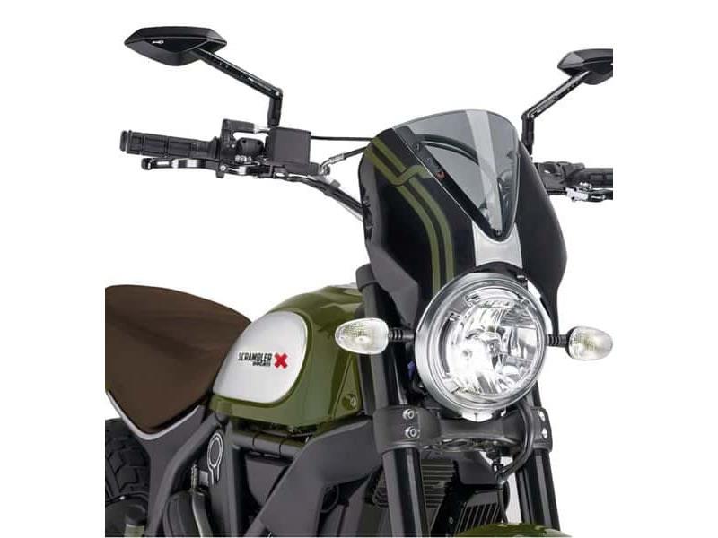 Puig Retrovision Black Semi Fairing And Screen Clear 20712W
