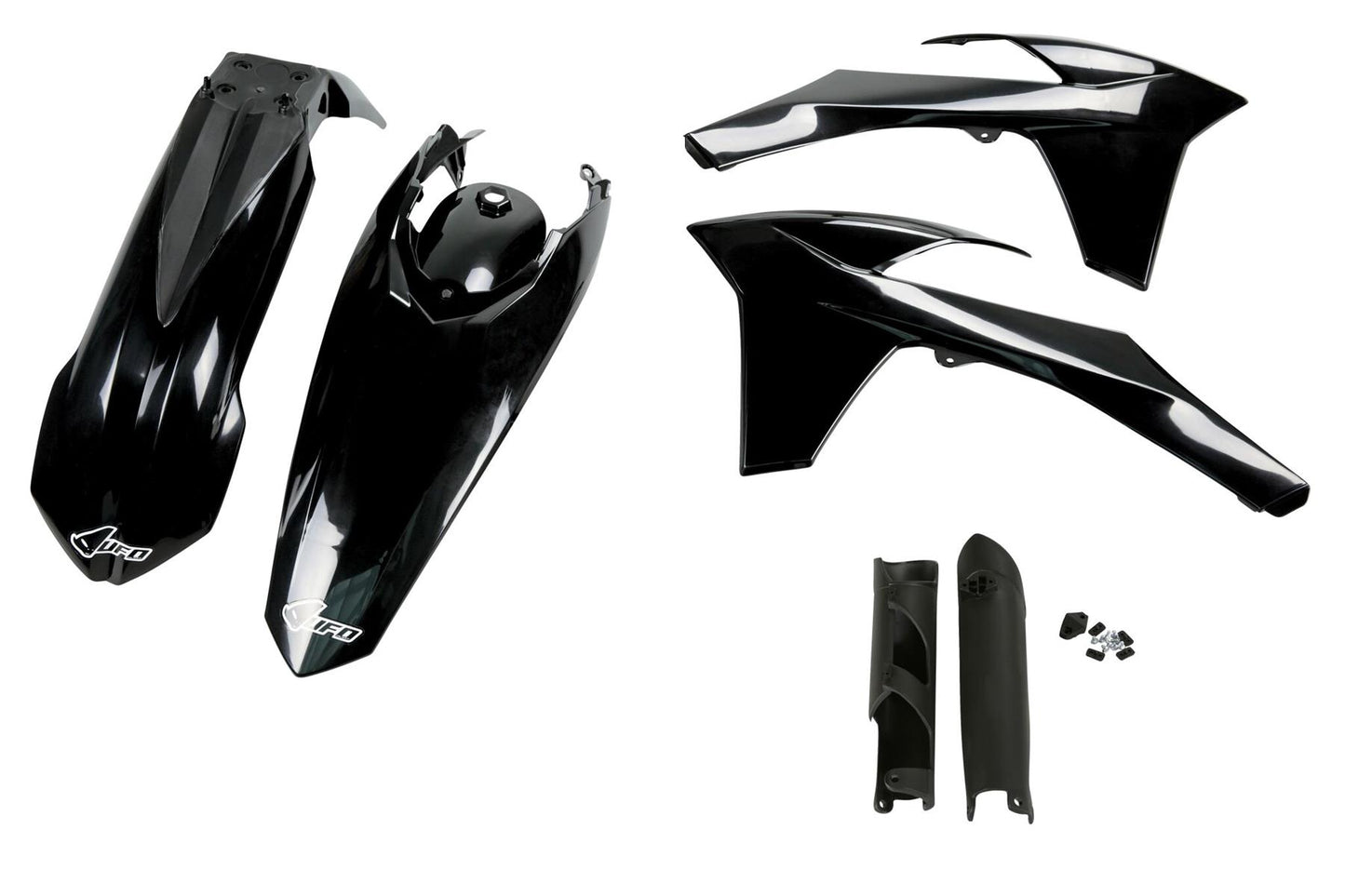 UFO COMPLETE BODY KIT KTM EXC BLACK KTKIT513E-001