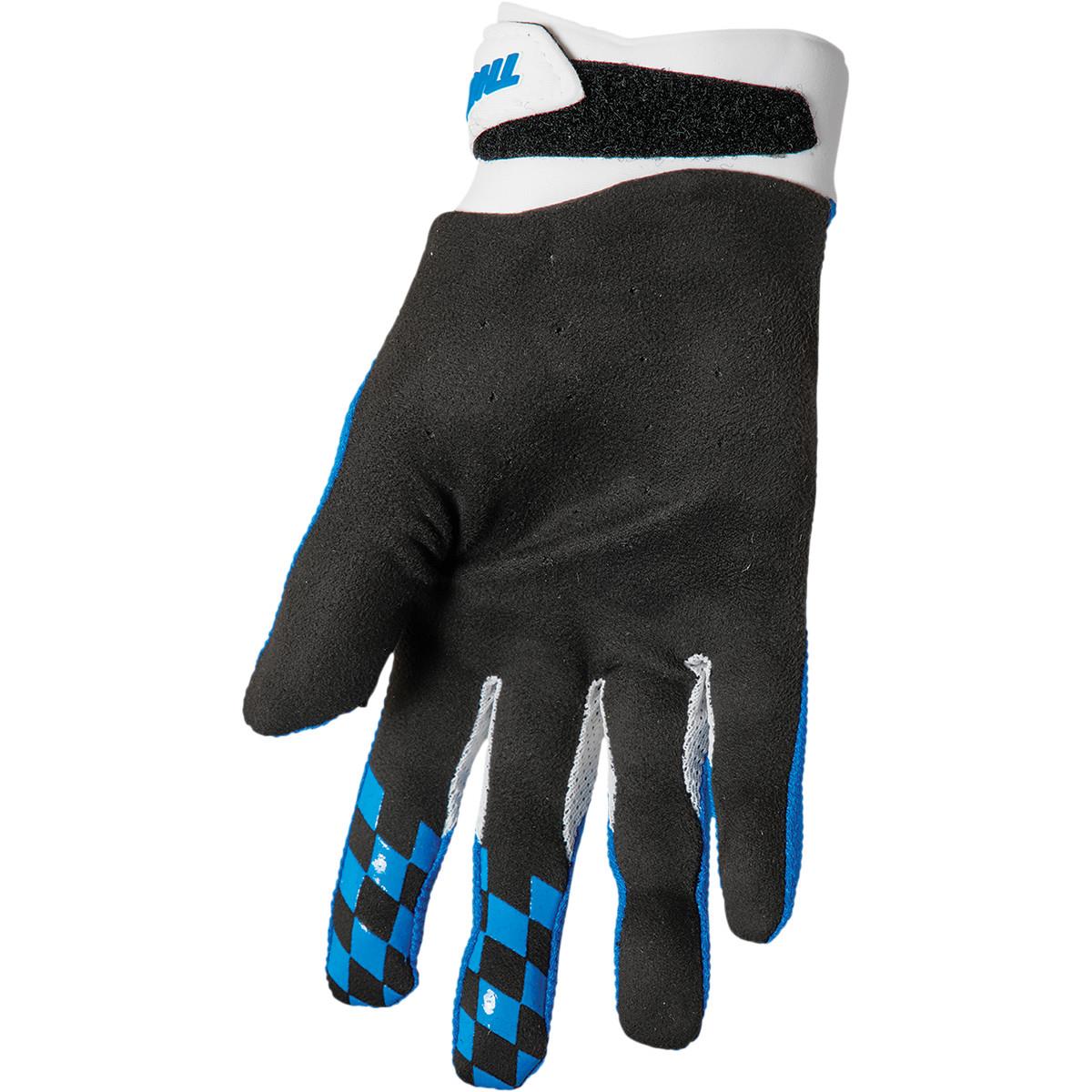 THOR Draft MX Motorcross Gloves Blue/White 2023 Model