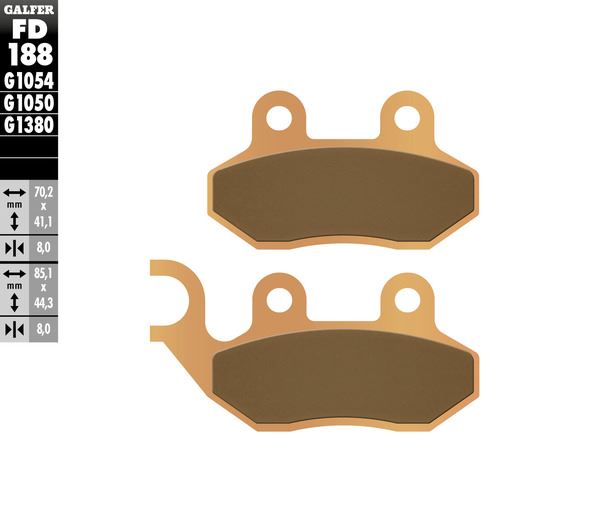 GALFER Brake Pad Street Sintered Metal FD188G1380
