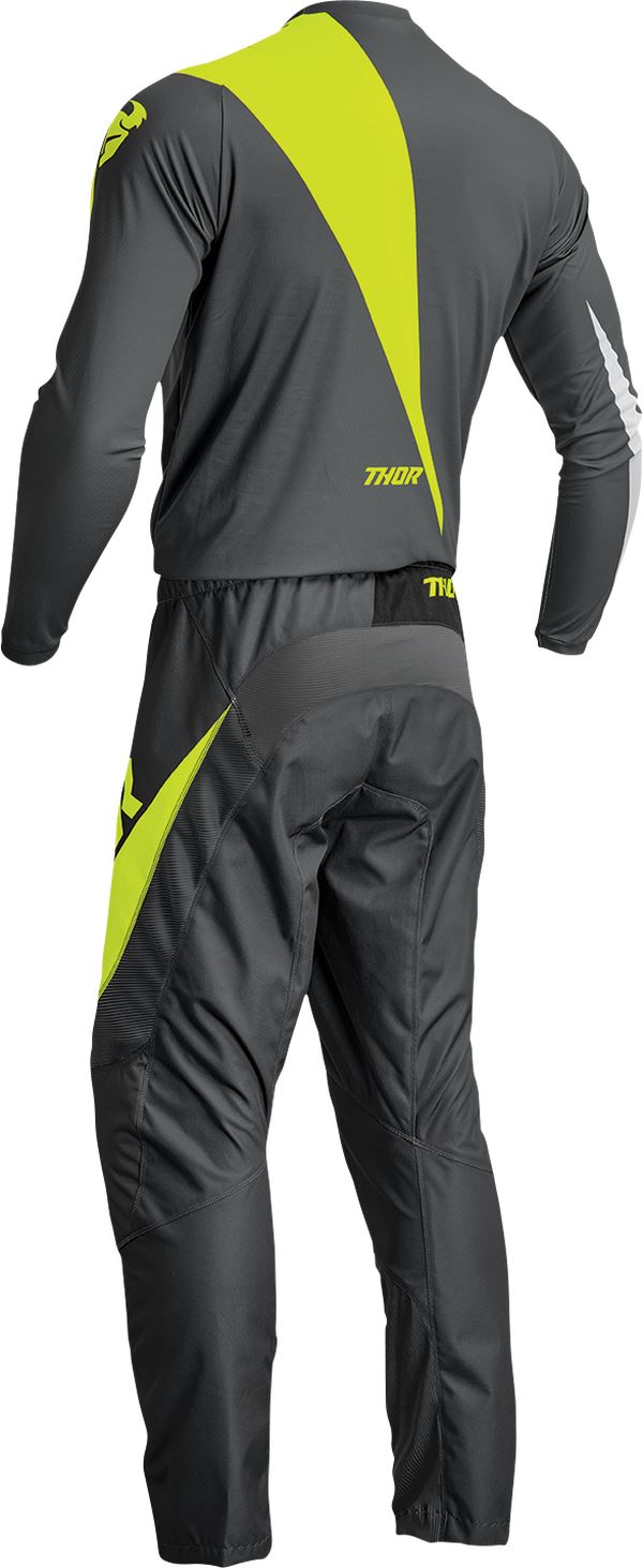 THOR Youth Sector Edge MX Motorcross Jersey Gray/Acid 2023 Model