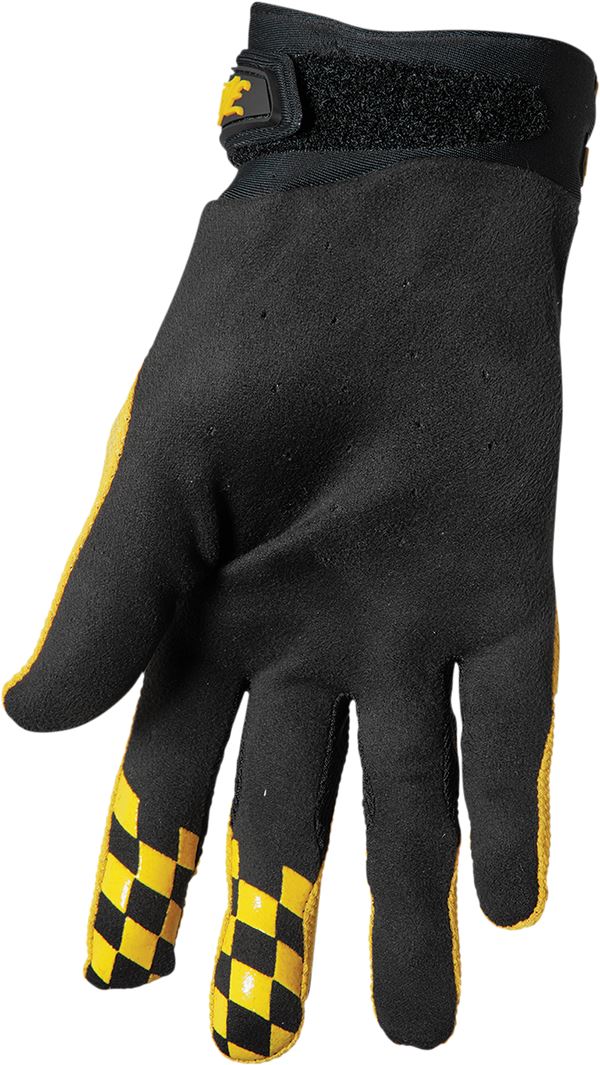 THOR Hallman Digit MX Motorcross Gloves Yellow/Black 2023 Model