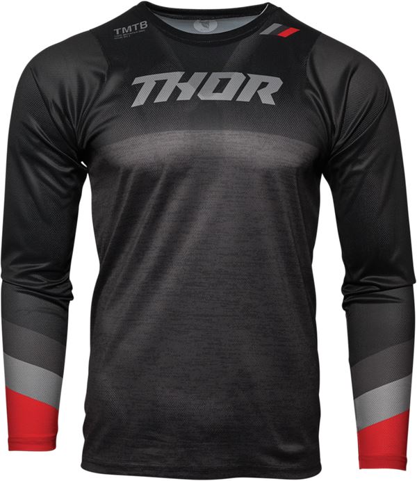 THOR Assist MTB Long-Sleeve Jersey Black/Gray/Red 2023 Model