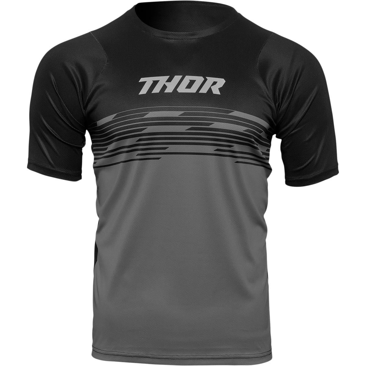 THOR Assist Shiver MX Motorcross Jersey Black/Gray 2023 Model