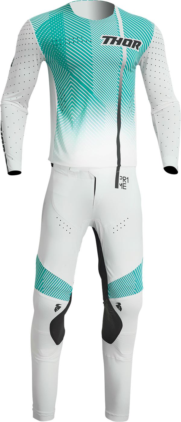 THOR Prime Tech MX Motorcross Jersey Teal/White 2023 Model