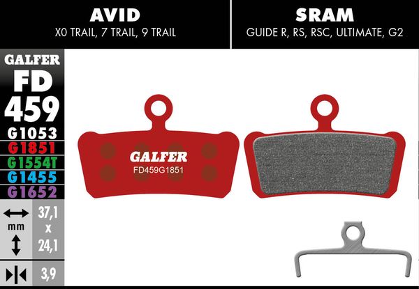 GALFER Brake Pad Bicycle FD459G1851
