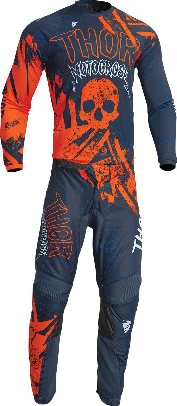 THOR Youth Sector Gnar MX Motorcross Jersey Orange/Midnight 2023 Model