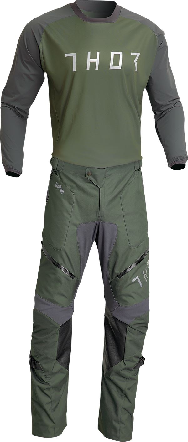THOR Terrain MX Motorcross Jersey Black/Green 2023 Model