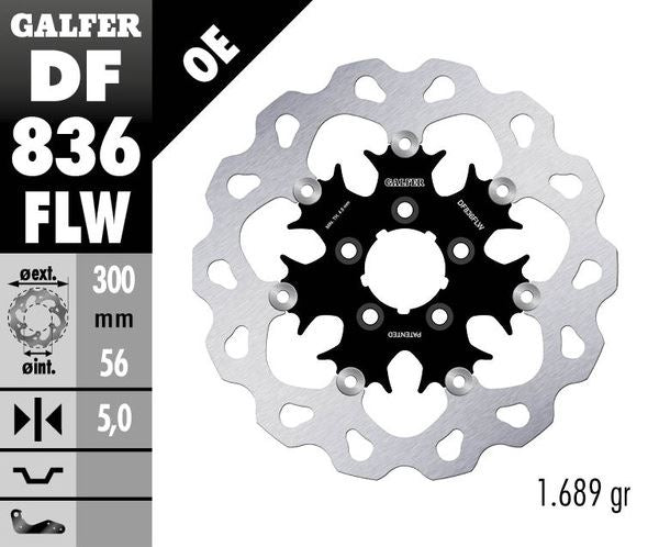 GALFER Brake Rotor Full-Floating Wave® Two Piece (Floating) DF836FLW
