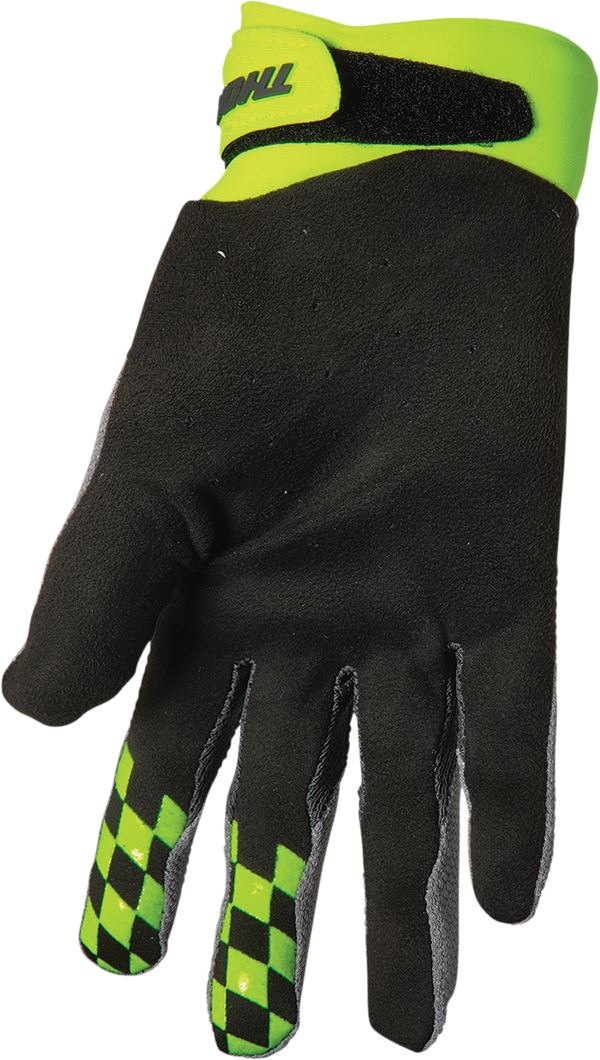 THOR Draft MX Motorcross Gloves Gray/Acid 2023 Model