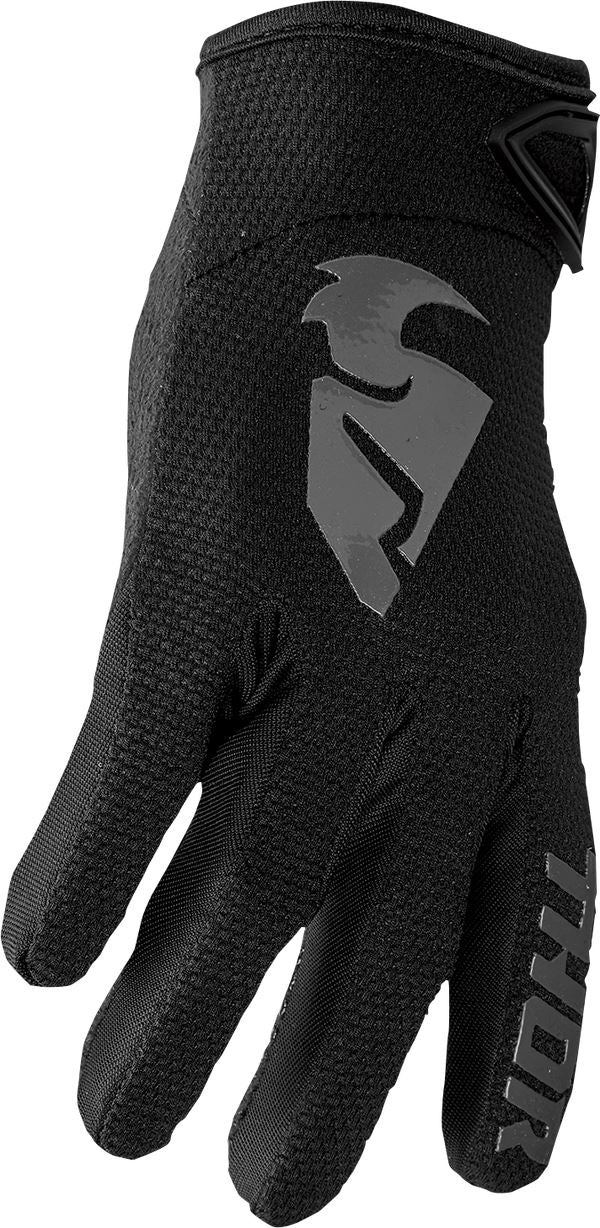 THOR Youth Sector MX Motorcross Gloves Black/Gray 2023 Model