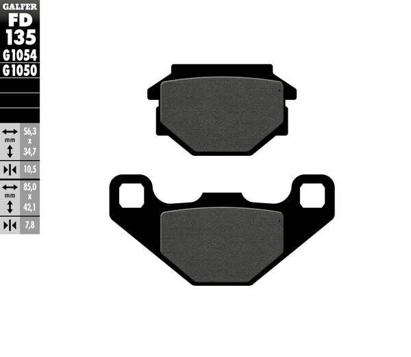 GALFER Brake Pad Street Organic Base FD135G1050